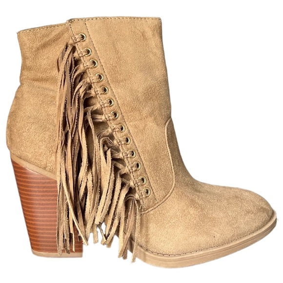 Shoes - Y Not ? Fringe Ankle Booties